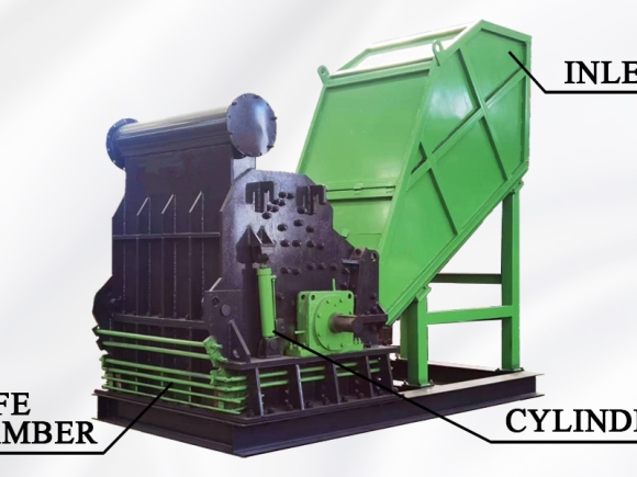 Solid waste shear crushing and sorting system scheme